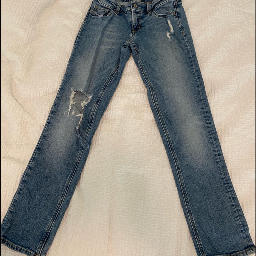 Distressed jeans